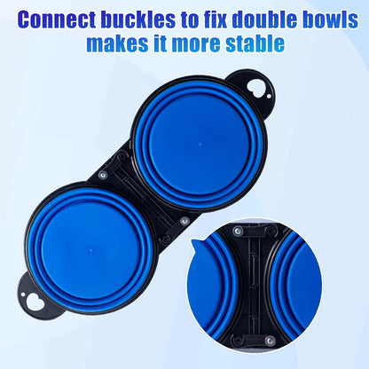 2-in-1 Collapsible Travel Dog Bowl